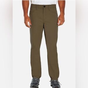 Orvis Trek Water Repellent Stretch Zipper Cargo Pants Light Olive Khaki 32 x 32